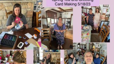 spring tea and greeting card making