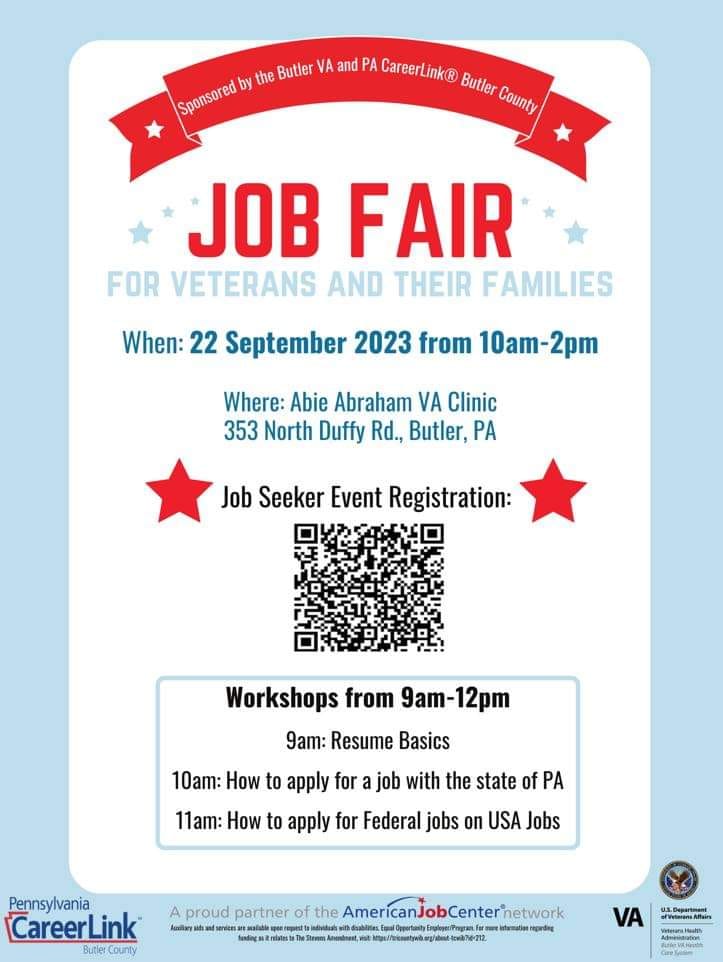 Job Fair for Vets Sept. 22nd