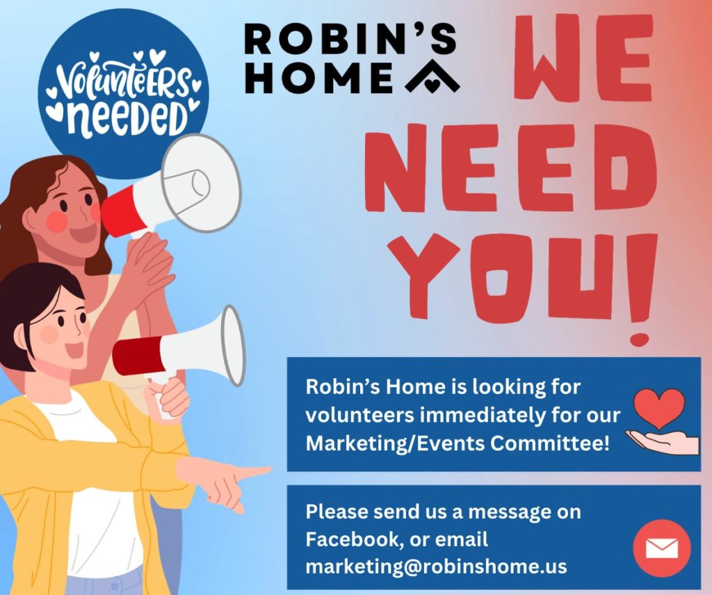 We need volunteers for our Marketing/Events committee!